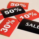 Bargains - Sale Cards on Beige Background